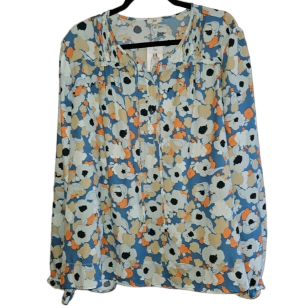 NWT! XXL Joie Peasant Top Floral Blouse Boho Chic Long Sleeve Shirt 2XL NEW